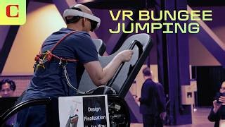 4.8K views | A roundup of the wildest tech we saw at Augmented Reality Expo 2025, including VR bungee jumping, haptic gloves, AR glasses, smart rings, mixed reality heads-up displays and more. | CNET | Facebook