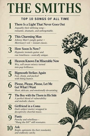 The Smiths Top Ten Songs of all time