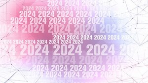 Annual report 2024 modern layout with connected lines presenting creative backdrop symbolizing success and progress