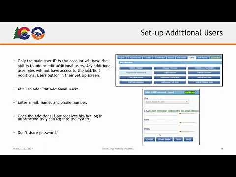 Entering Weekly Certified Payroll (Manual Method)