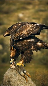 Golden eagle eating a rabbit #eagle #eat | Joni Aswadi