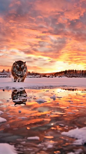 Fond d'écran épique 4K: Tigre Sibérien en hiver