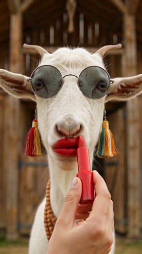 The Most Fashionable Goat You'll Ever See! 🐐💄✨