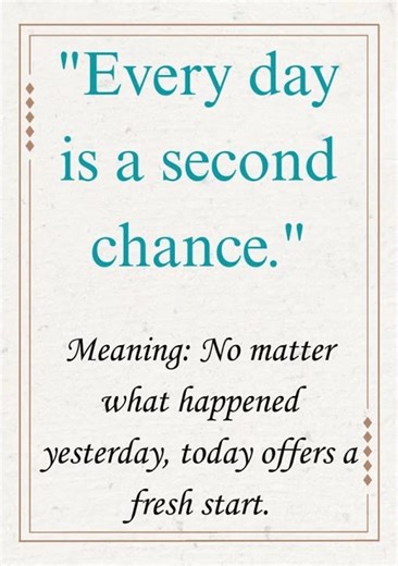 Everyday is a second chance | English thought | Everyone's Arena