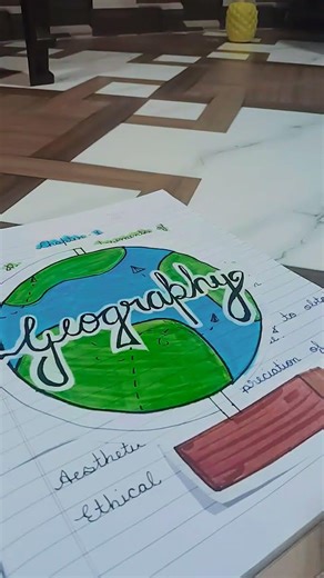 #Geography note front page cover decoration idea