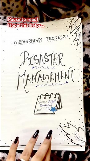 disaster management project class 9,10,8-social science project disaster management project file #yt