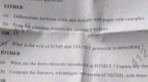 EITHER(a) Differentiate between static and dynamic web pages w... | Filo