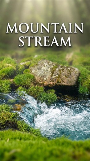 Peaceful Mountain Stream & Flowing Water Sounds 🌿💧| 10 Minutes of Pure Nature Relaxation #shorts