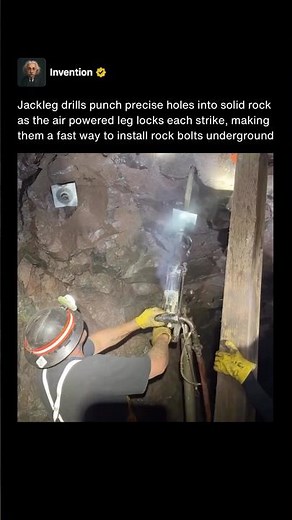 This Drill Lets Miners Bolt Solid Rock in Seconds ⛏️ #shorts