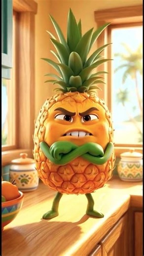 This Pineapple Bites Back 🍍🔥 | Animation That Teaches Science #viral #fyp #Pineapple #fruit #tips