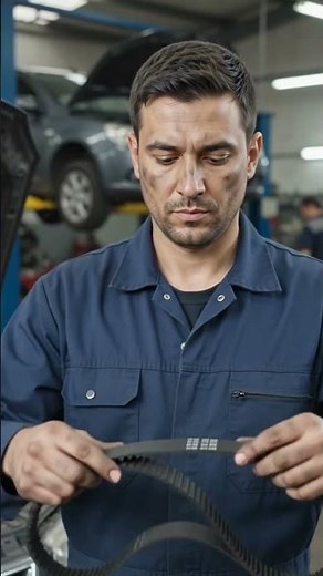 Timing Belt Wear Inspection: Cracks and Damage #mechanic #shorts