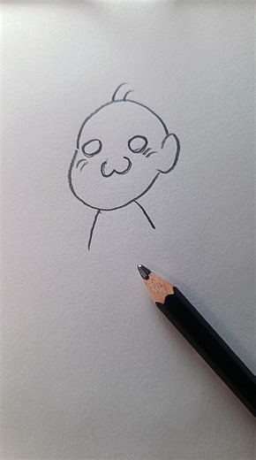 How to draw a cartoon baby Tutorial ✏️ #foryou #drawing #art #shorts #howtodraw #easydrawing #sketch