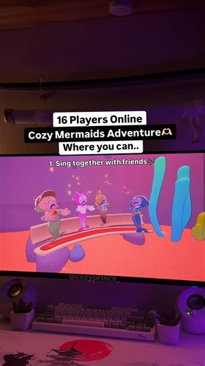 CozyPrince | Games & Tech on Instagram: "In this new Co-Op game you and your friends play as Cute mermaids exploring big cozy underwater world together. It looks like a really fun, cozy and relaxing game to chill with friends. Wishlist Now on Steam🫶🏻 . . . . . . #gaming #cozygames #coopgames #couplegaming #coralsocialclubpartner"