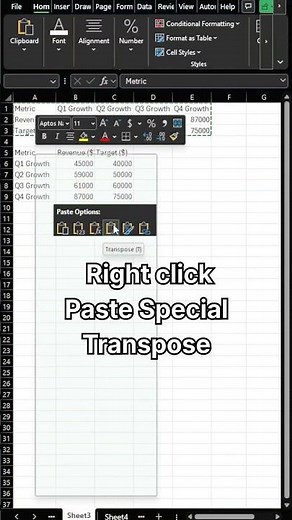 Excel Hack: How to Swap Rows and Columns Fast (Transpose)