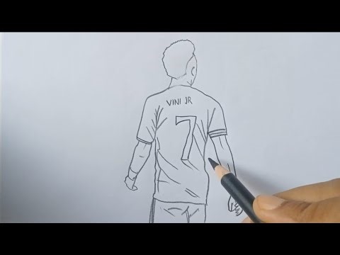 How to Draw Vinícius Jr. Back – Simple Steps
