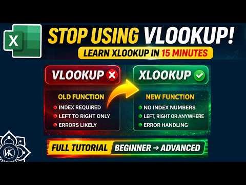 Master Excel Lookup Functions (VLOOKUP, HLOOKUP & XLOOKUP) | Level 1 to Level 5