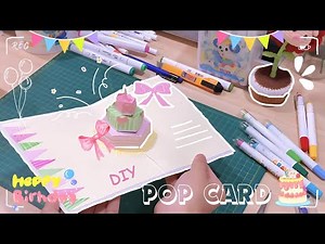 🎂 DIY Lovely Birthday Cake 3D Pop Up Card Tutorial | Craft Sweet Birthday with Skypopcards 🎉✨