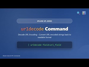 Splunk SPL urldecode Command Tutorial - Decode URL Encoded Strings for Web Log Analysis
