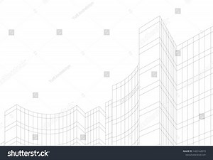 Architecture Building Linear Vector 3d Illustration Stock Vector (Royalty Free) 1483168373 | Shutterstock