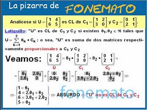 Matemáticas. Combinación Lineal de Matrices. Ejercicio resuelto.