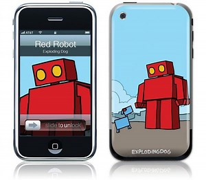 Exploding Dog iPhone Skins