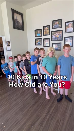 1.6M views · 15K reactions | We asked the kids ages again, but this time we reversed the roles of each kid. Did we go from youngest to oldest or front oldest to youngest, only you can decide. Watch tomorrow for the patent's version. #10kids #largefamily #ages #reverseorder | 10kidsin10years | Facebook
