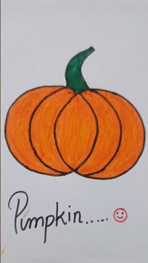 How to draw pumpkin || Easy Draw pumpkin || #pumpkin#halloween #sketch #art #drawing #colors 🖌️ ✏️🎃