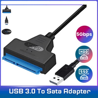 USB 3.0 TO SATA Adapter Konverter Kabel für 2,5"SATA Externe HDD SSD Festplatte | eBay.de