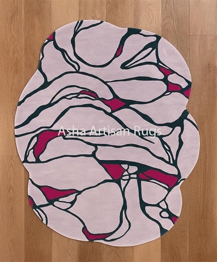 Modern Abstract Irregular Shape Rug, Handmade Tufted Rug, Contemporary Artistic , Unique Designer Area Rug, Living Room Bedroom Decor - Etsy