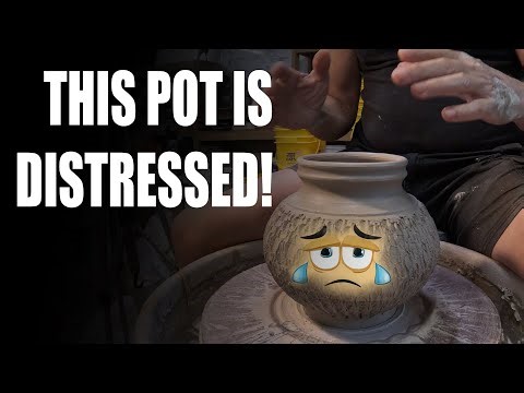 This POT is DISTRESSED! - Altering pottery on the wheel - Corvus Moon Studio