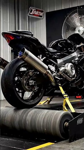 Twin Turbo Hayabusa Goes FULL THROTTLE on the Dyno 🔥🚀 #blueflame #motoperformance #rpm