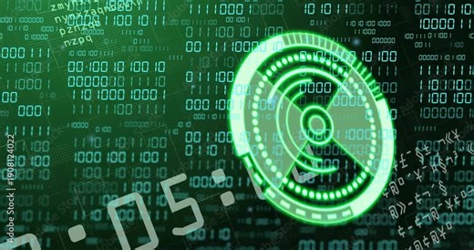 Countdown starting, HUD rotating, rings pulsing, dots moving, counter counting for system scan