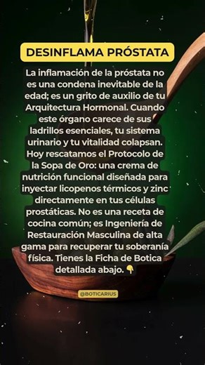 ¡Cómo DESINFLAMAR tu PRÓSTATA! Protocolo de la Sopa de Oro