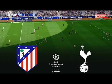 🔴Atletico Madrid vs Tottenham - UEFA Champions League 2026 | Pes 21 Gameplay Simulation