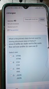 What is the primary data format used for storing structured dat... | Filo