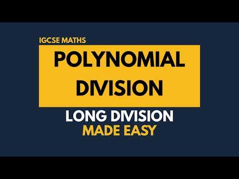 Polynomial Long Division Made Easy | IGCSE Maths