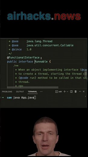 SAM, Single Abstract Method / Functional Interfaces / Lambda Expressions #java #shorts