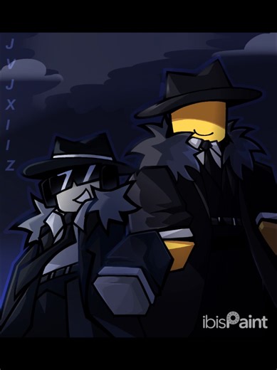 Yoo my 2nd double Fedora art 🔥🔥 anyways hi #roblox #artwork #speedpaint #forsaken