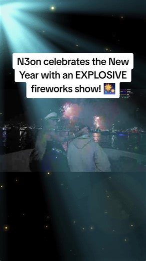 N3on celebrates the New Year with an EXPLOSIVE fireworks show! 🎆 #n3on #n3onclips #newyear #fireworks #happynewyear