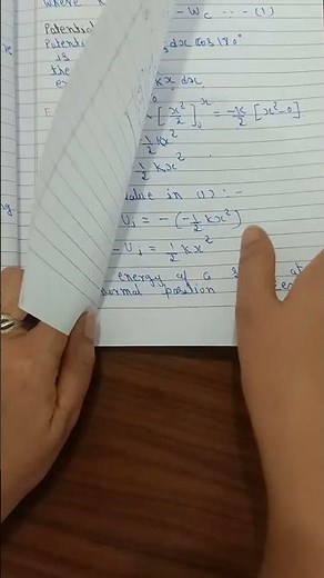 Potential Energy of a spring #physics #class11 #neet #jeemains #potentialenergy