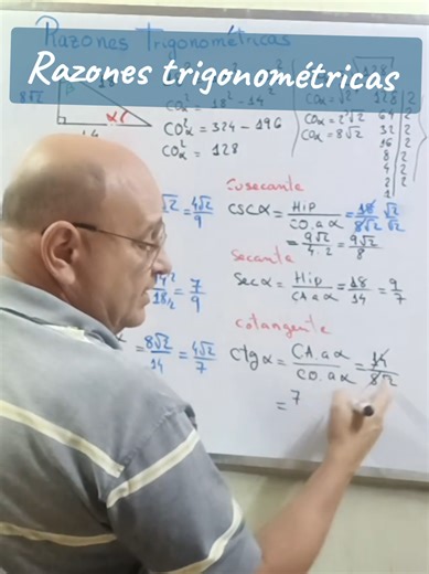 Razones trigonométricas Ejercicio de trigonometría, explicado paso a paso #Razonestrigonometricas #trigonometria #elprofejosemiguel #josemiguelelprofe #clasesdematematicas