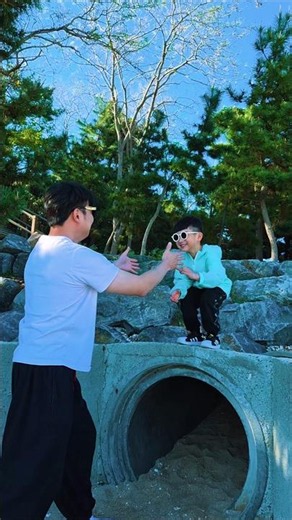 아빠를 믿고 ... 점프!!! #아들일상 #아빠와아들
