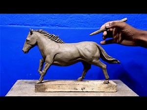 Horse making with clay | clay horse modelling | miniature clay crafts making