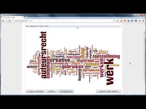 Een woordenwolk maken met wordle.net