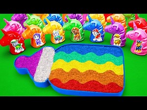 Satisfying ASMR 🍼 How to make rainbow Baby Bottle Glitter Slime Bathtub by mixing Unicorn CLAY 💦💦