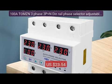 100A TOMZN 3 phase 3P+N Din rail phase selector adjustable Ove... — Hot Deal 2026 | Limited Offer!