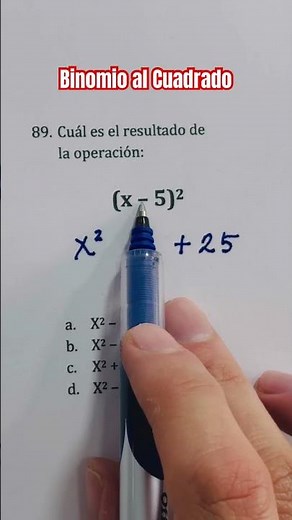 Solución de un Binomio al Cuadrado #matematicas #maths #matemática #algebra