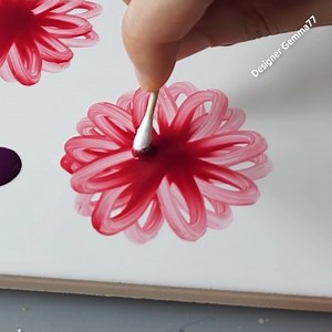 967K views · 4.6K reactions | Easy painting with Q-tips | Simple and modern flowers - All the paints I used were acrylics mixed with water. | Designer Gemma77 | Facebook