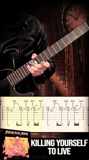 【BLACK SABBATH】[ Killing Yourself To Live ] cover by Masuka | LESSON | GUITAR TAB