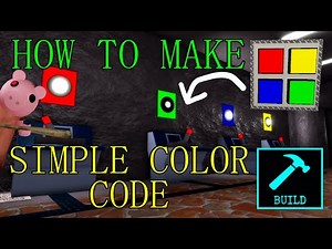 How to Make EASY Color Code in Piggy Build Mode...